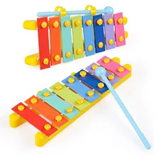 Цветные Игрушки для младенцев, детей октава, пианино, обучающее пианино с восьмиклавишным стуком, ударный инструмент для раннего образования