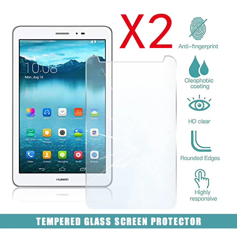 Cover Protettiva Per Schermo In Vetro Temperato Per Tablet 2 Pezzi Per Huawei Mediapad T1 / Honor T1 8.0 Pellicola Temperata Antideflagrante Per Table