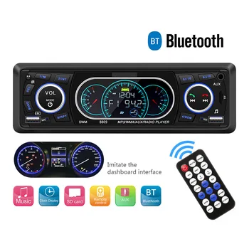 

Universal 12V Bluetooth Car Radio Player Auto FM Stereo MP3 Music Player AUX Input Audio Hands-Free Call USB