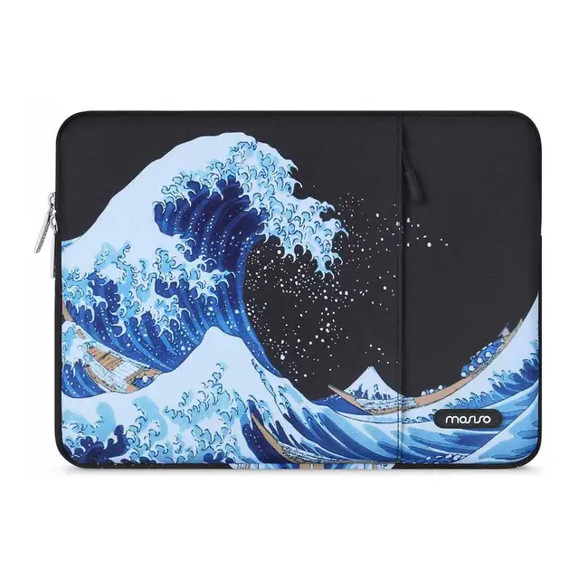 Laptop Bag Sleeve 13 14 15.6 inch Carrying Case For 2021 2020 Macbook Air Pro M1 Lenovo HP Dell Asus Acer Huawei Notebook Cover Vertical Sea Wave