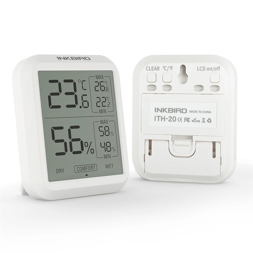 Digital Thermometer And Hygrometer ITH-20 Instant Read Temperature Humidity Gaug