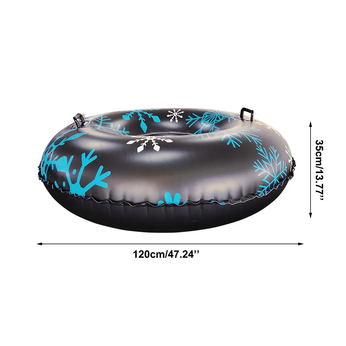 Floated Skiing Board PVC Winter Inflatable Ski Circle With Handle Durable Children Adult Outdoor Snow Tubes Skiing Accessories