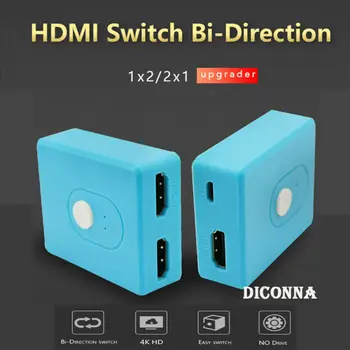 

2 Ports HDMI Bi-directional Manual Switch 2x1 HDMI Switcher or 1x2 HDMI Splitter