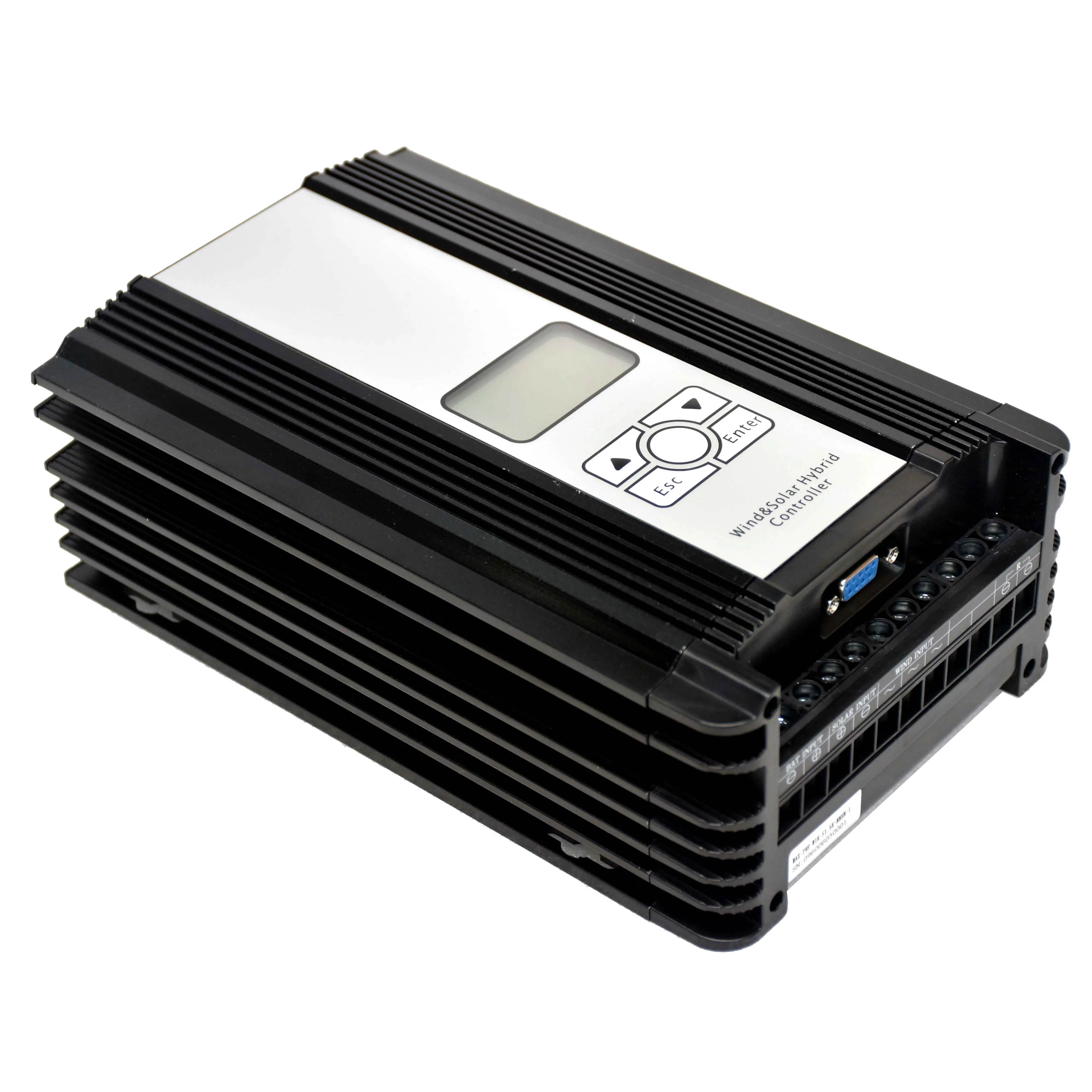 1000W 48V 풍력 태양 광 하이브리드 MPPT (부스트 모델) 충전기 컨트롤러, 덤프 부하, LCD 디스플레이, RS232, 듀얼 12A 출력 포트 포함