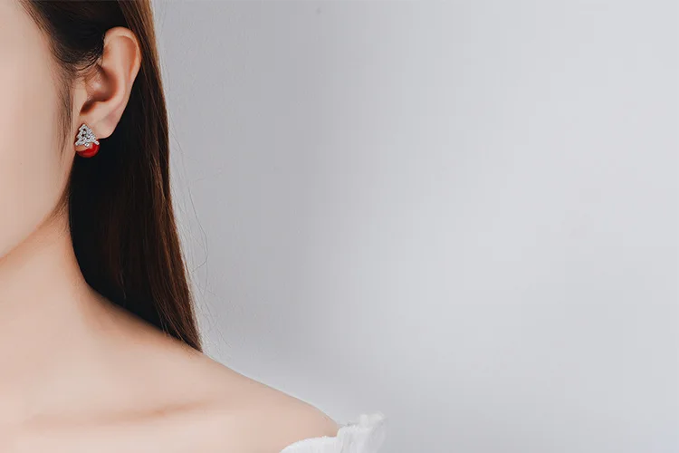 ICNWAY Hair ball осень и зима колокол Снежинка девушка Рождественская коллекция мозаичный циркон ювелирные изделия серьги гвоздики для женщин