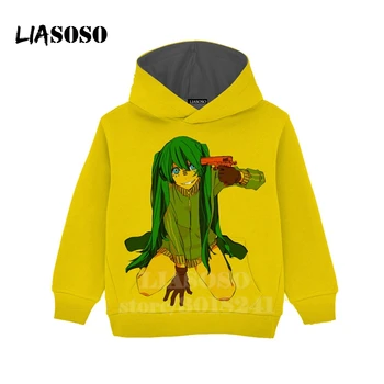 

LIASOSO Children Sweatshirt 3D Print Anime Girl Hatsune Miku Hoodies Kids Street Boy Girl O Neck Baby Top Teens Pullover B174-45