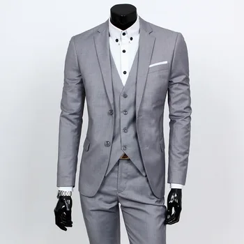 

Suit Suit Men Three-piece Set Slim Fit Leisure Suit Business Positive Pack Groom Marriage Dress Best Man Clothing