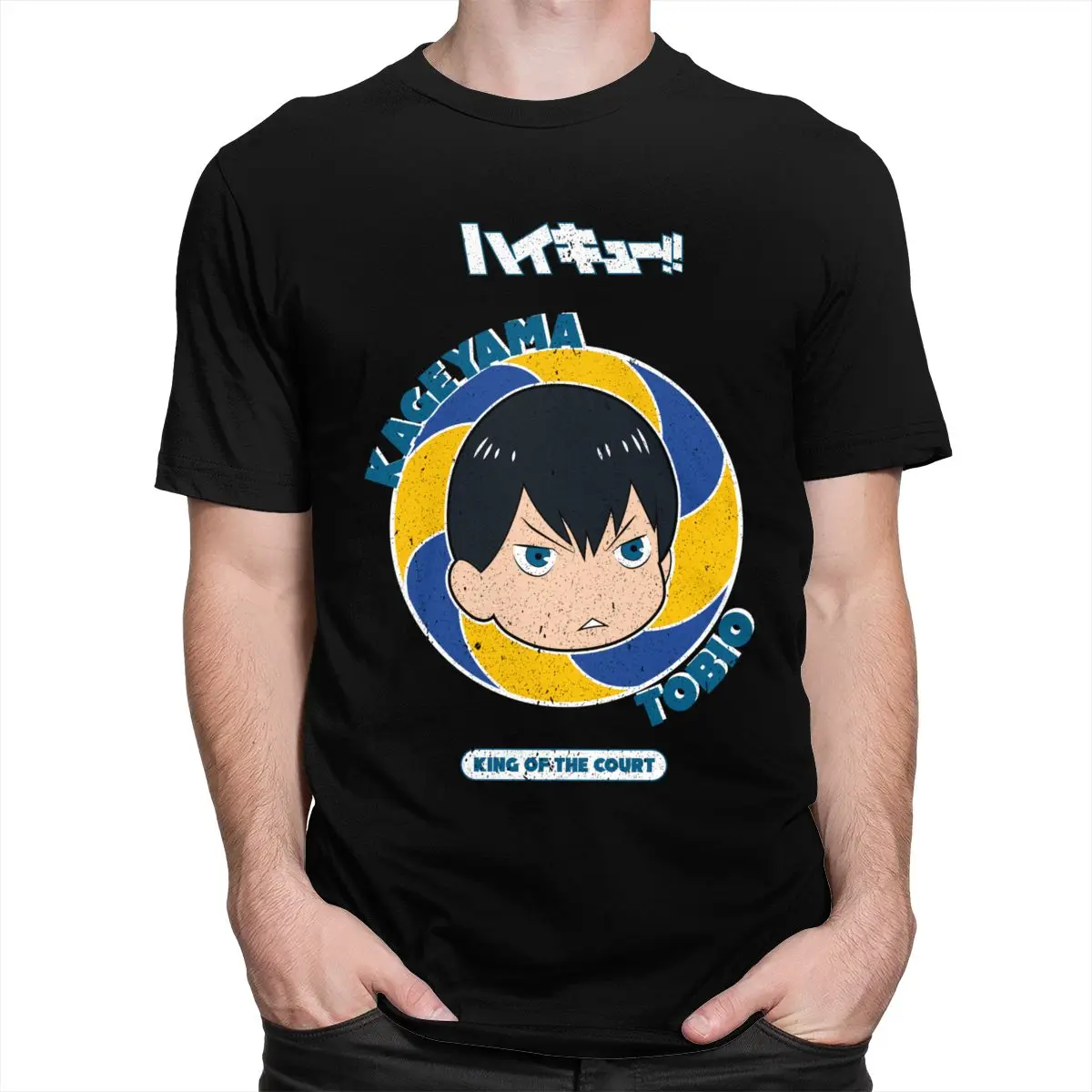 Ретро Kageyama Tobio In Волейбол Футболка с коротким рукавом из чистого хлопка футболки