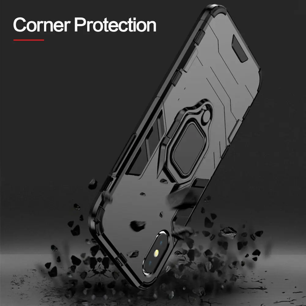 Противоударный бампер на iPhone 11 Pro X XS Max XR 6 6S 7 8 Plus прочный бронированный чехол Capa с