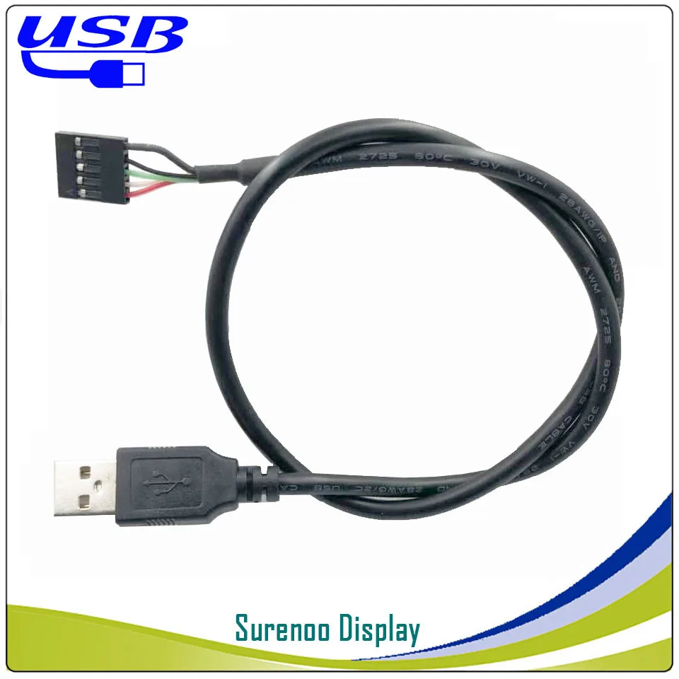 Запасные Запчасти: ЖК-дисплей 2USB USB 162 16X2 1602 персональный модуль lcd Экран дисплея Панель справочная информация: подходит ЖК-дисплей Smartie& AIDA64 для DIY(сделай сам - Цвет: USB Cable