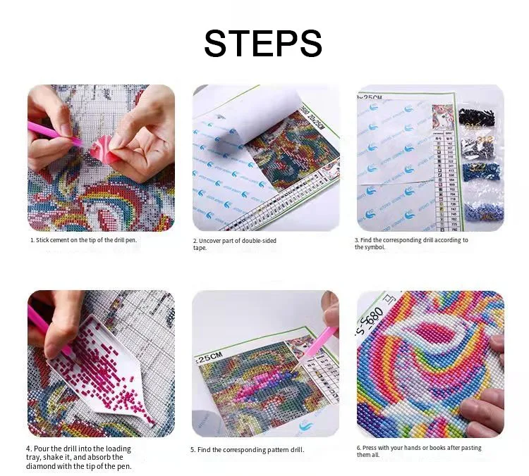 JIEME-pintura de diamantes 5D, paisaje de dibujos animados, mosaico de diamantes redondos, bricolaje, bordado de diamantes, decoración del hogar, regalo - Imagen 5