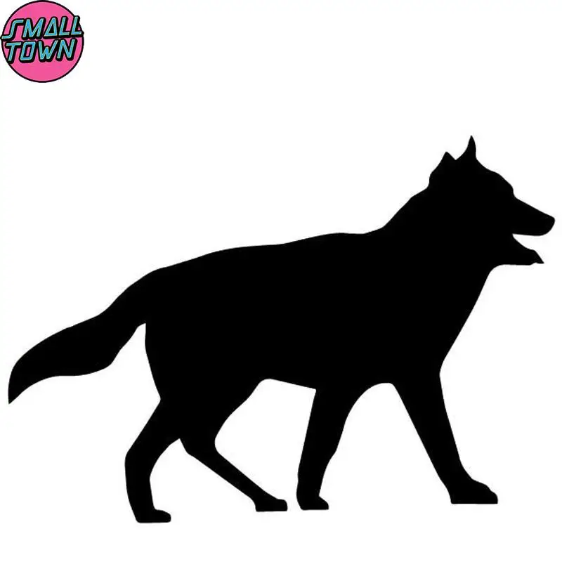 

Small Town 15.8CM*11.2CM Wolf Pattern Decoration Car Trunk Vinyl Decal Car Stickers Black/Silver C4-3019