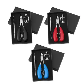 

3pcs/set Nail Cutter ingrown toenails correction Set Rose Gold Stainless Steel Pedicure Nail Clipper Portable Travel Hygiene Kit