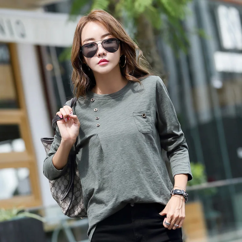 Ceny BOBOKATEER ponadgabarytowych t koszula kobiety ubrania 2019 camisas mujer koszulka femme koszulka z długim rękawem t shirty bawełniana koszulka damska