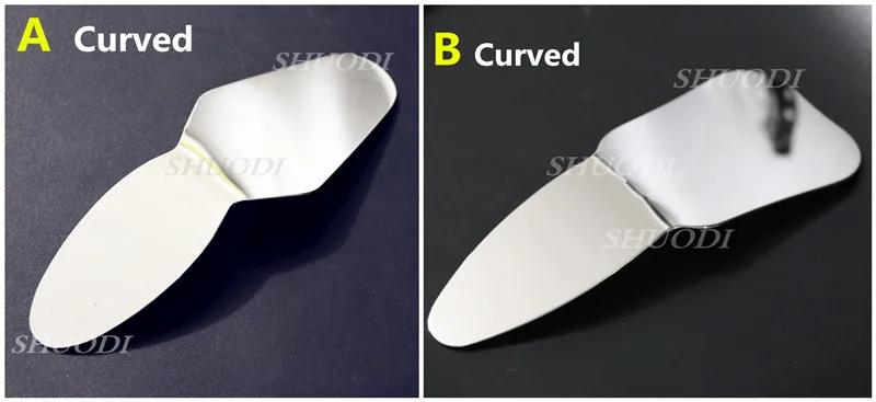2 pcs mixed Curved Двусторонний стоматологический ортодонтический/Отбеливание зубов автоклавируемый стоматологический уход за полостью рта фотографический зеркальный отражатель двусторонний - Цвет: 2 pcs mixed Curved