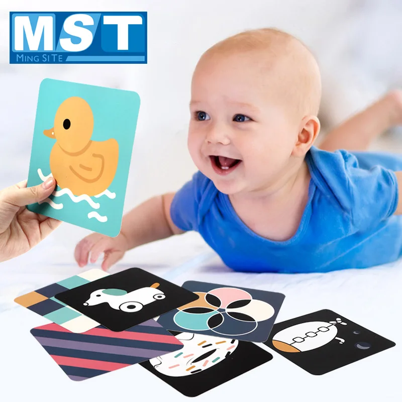 

Newborn Early Education Learning Cards With Animals Visual Stimulation Cardboard Teaching Card Baby Toys For Kids Flash Cards