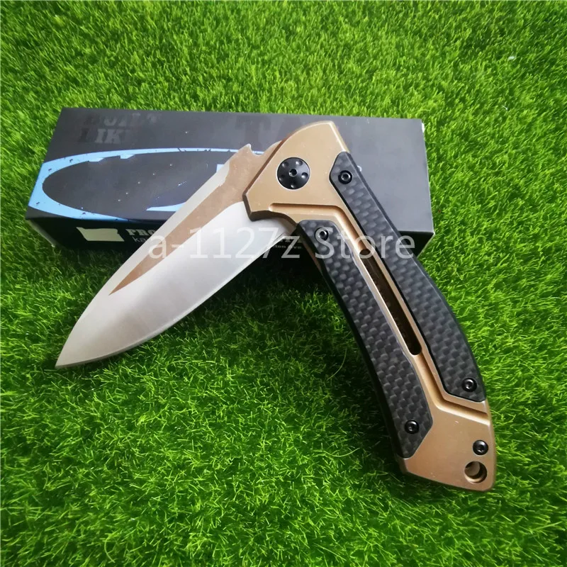 Высококачественный ZT0801 D2 лезвие TC4 Титан+ Углеродные ножи охотничий нож военный выживания волокна складной нож Рождественский подарок EDC