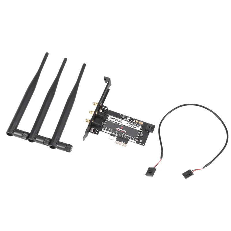 WIRCARD CM94331Csax 802.11N WiFi+ Bluetooth 4,0 ПК настольный WLAN карта Pci-E 1X-16X адаптер для Broadcom Mac OS и 6DB двухдиапазонный Ant