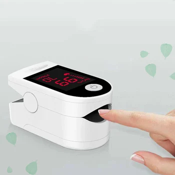 

5s Quick Measure Fingertip Pulse Oximeter Blood Oxygen Saturation Monitor Auto-off Heart Rate Monitor with Lanyard Cloth Bag