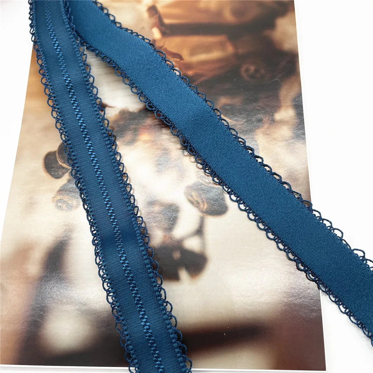 6M/lot Width 1.6~2cm Two-end Narrow Elastic Stretch Lace Trim 5