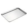 Stainless Steel Rectangle Storage Baking Tray Plates for Food Bread Container Steamed Sausage Dishes Tableware Kitchen Organizer 3