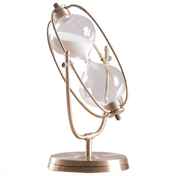 

Metal, Sand, Glass European Rotation 60 Minutes Hourglass Timer Home Decoration Desktop Sand Timer