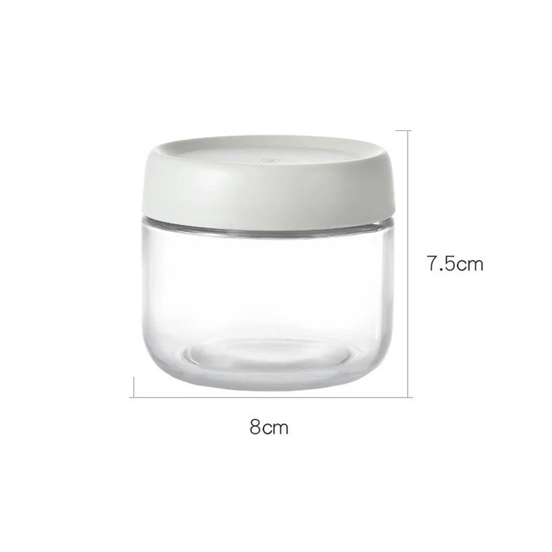 Glass Storage Jar Sealed Food Storage Container Household Multi-function Small Tea Cans Grains Candy Storage Salad Dessert Bowl 6