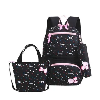 

Primary Schoolbag For Girls school Backpack Kids School Bags Teenager Dot Printing 3pcs Backapck Rucksack Cute Mochila