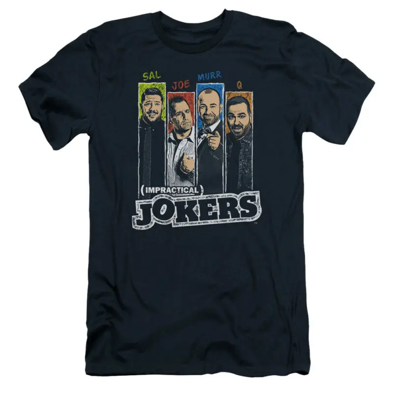 Непрактичная облегающая футболка Jokers темно-синяя |