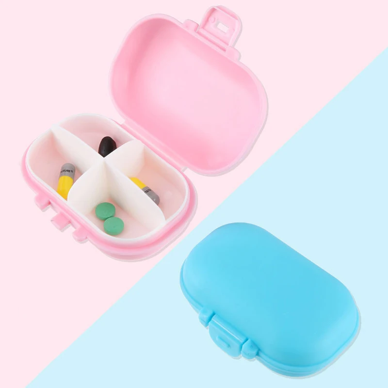 Medicine Box Mini Pill Cases Vitamin Pill Tablet Case Portable Travel Medical Box Pill Splitters Travel Accessories