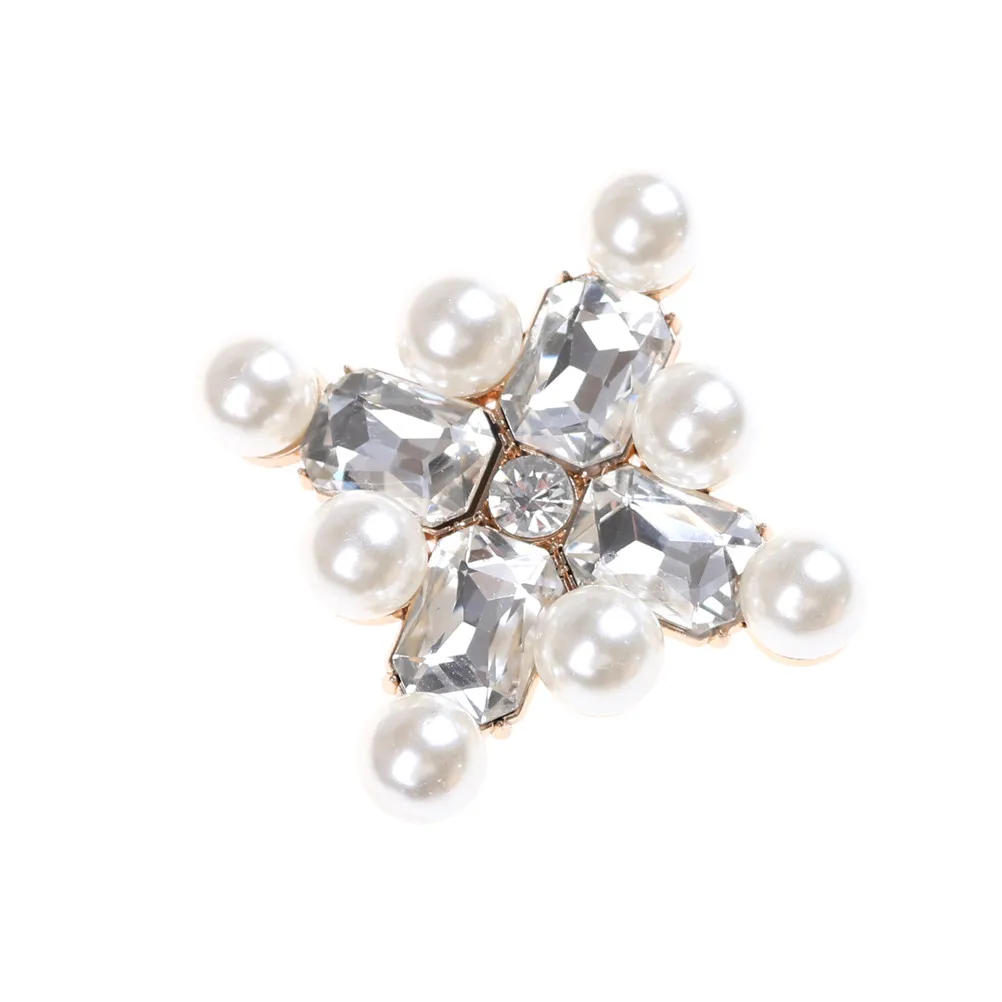 1 шт. стразы Кристалл жемчуг цветок зажим вставка пряжка украшение для обуви