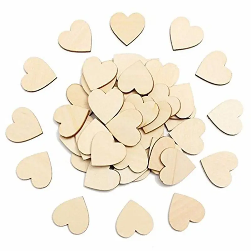 

New Wooden Embellishments for Crafts Rustic Wedding Decoration Buttons Crafting Sewing DIY(50pcs)