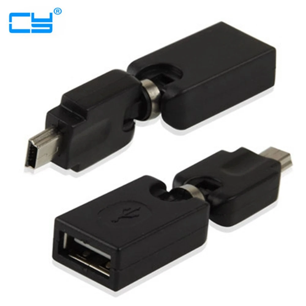 Мини usb Мужской к Женский OTG адаптер поддержка 360 градусов вращения мини USB кабель