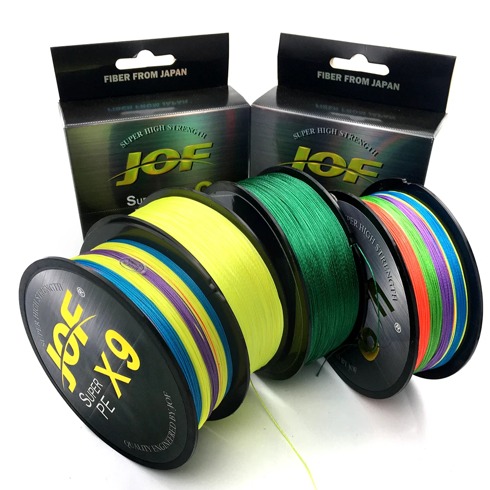 JOF 9 Weaves Fishing Line 500M 300M 100M 9 Strands Braided Fishing Line Multifilament PE Line 20 24 35 40 50 65 80LB JOF 9 Weaves Fishing Line 500M 300M 100M 9 Strands Braided Fishing Line Multifilament PE Line 20 24 35 40 50 65 80LB