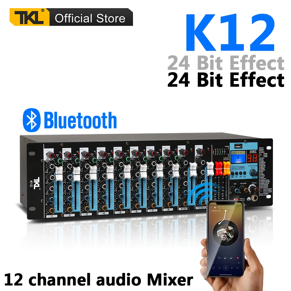 TKL K12 Audio Mixer 12 Channels Professional DJ