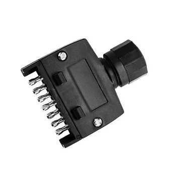 

AOZBZ 7 Pin Flat Male Plug Adaptor Connector Trailer Light Plug Socket Adapter Main Function for Trailer Car Truck