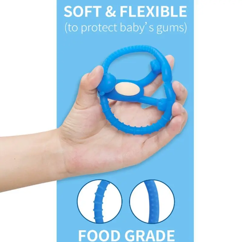Cute Three-dimensional Monkey Molar Stick Baby Grabable Teether Tooth Gel Silicone Newborn Infant Comfort Products