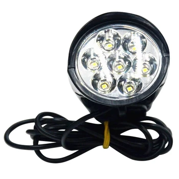 

Electric Bike 7Led Light Waterproof Flashlight with Horn 36V48V Front Light