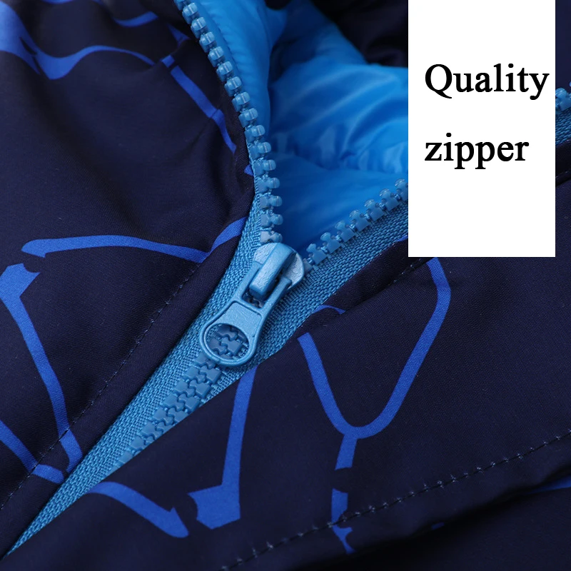Winter Boy's Cotton-padded Jacket Children Hooded Outerwear Boys Bomber Jacket Thickened Warm WaterProof Windbreaker TZ661