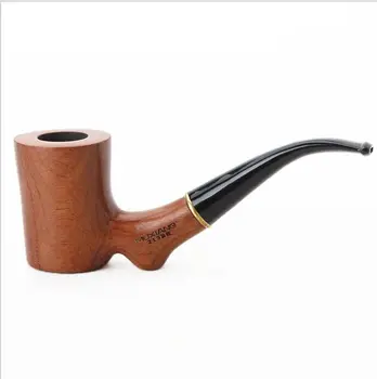 

classic rosewooden bent stem smoking pipas Acrylic smoking accessories tobacco grinder tobacco pipes