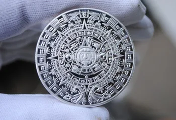 

Pyramid Mayan Calendar Aztec Plated Coin Commemorative Coin Badge Medal Collection Best Gift
