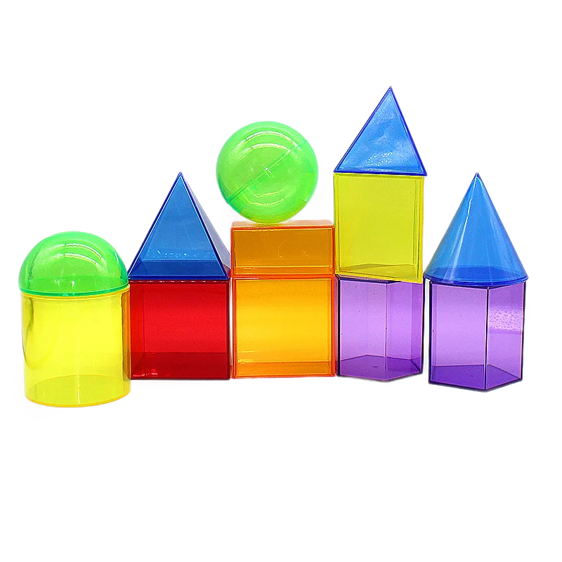  Montessori sensory teaching aids three dimensional color geometry combination building block plasti - 4000296029500