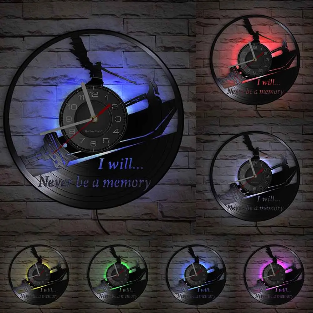 I Will Never Be A Memory Inspirational Quote Vinyl Record Wall Clock Fantasy Role Playing Video Game Themed Clock Wall Watch Wall Clocks Aliexpress