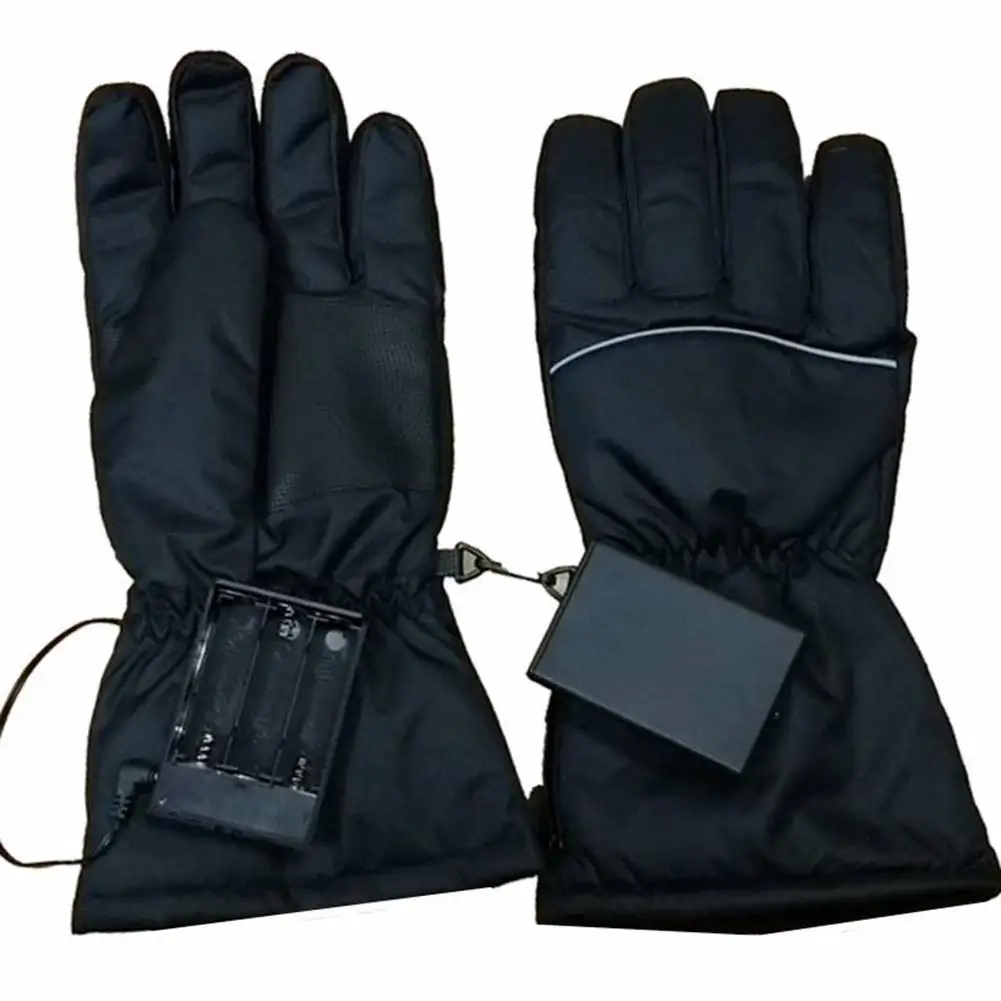 Перчатки с электрическим подогревом теплые перчатки ветрозащитные водонепроницаемые противоскользящие аккумуляторные батареи с подогревом Светоотражающие перчатки для мотоцикла катания на лыжах