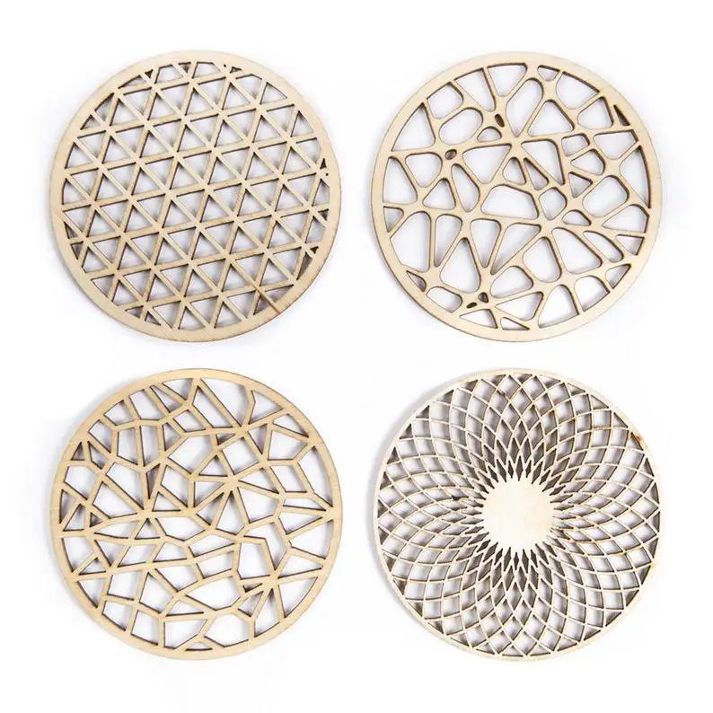 Wooden coaster set "Mixed" Laser cut coaster Drink coaster 4 piece set of wooden coasters Wedding coasters New home gifts