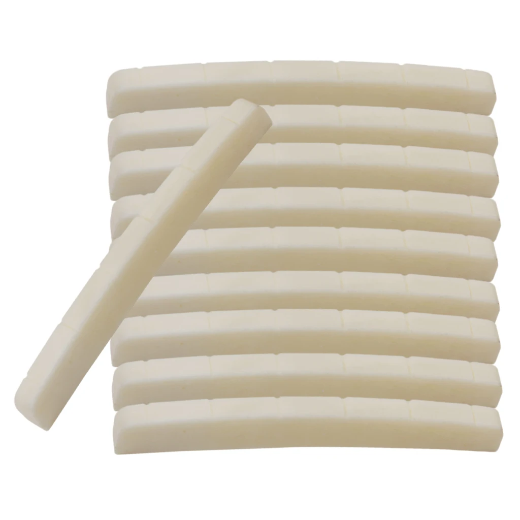 

10x Ivory Curved Slotted BONE NUT for Fender Stratocaster Guitar Accs