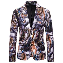 Новинка, высокое качество, мужские блейзеры, Повседневный, приталенный, мужской пиджак, костюм, удобный, на одной пуговице, с принтом, деловой Блейзер размера плюс 9,27