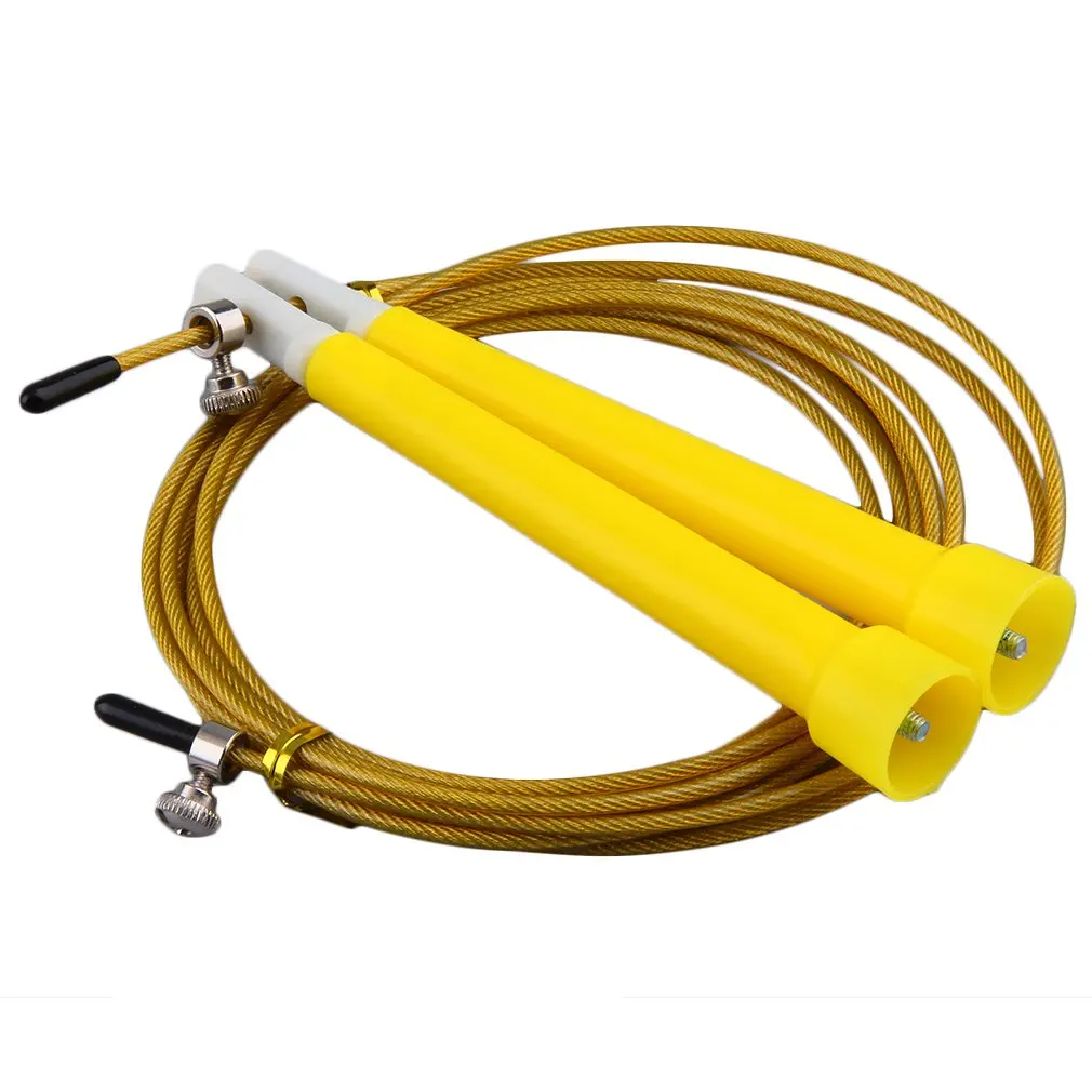 Kabel Staal Jump Skipping Jumping speed fitness Touw Cross Fit MMA Boksen - Цвет: yellow