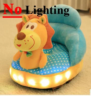 SHUJIN освещение Пение Плюшевый мини-диван ребенок учится сидеть обеденный стул ребенок моющийся Колыбель стул мультфильм милый детский диван - Цвет: No Light-15