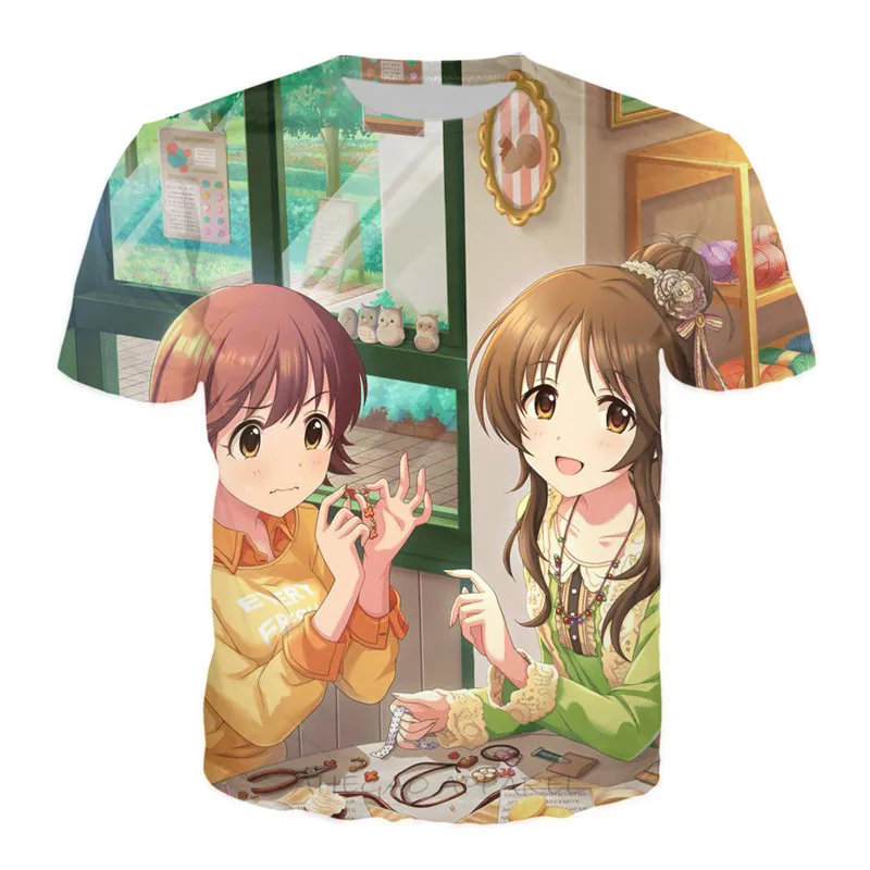 Повседневная футболка для девочек с аниме Kawaii забавная летняя футболка с короткими рукавами хипстер хип хоп Уличная Harajuku студенческие классические топы 90s